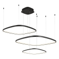 Lustre LED regulável suspenso por cabo LORENZO LED/70W/230V 3000/4000/6000K preto + controlo remoto