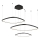 Lustre LED regulável suspenso por cabo LORENZO LED/70W/230V 3000/4000/6000K preto + controlo remoto