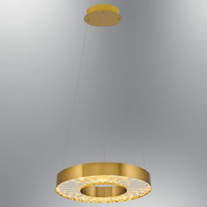 Lustre LED suspenso com cabo JESI, 35W, 230V, 3000K (luz quente), Ø 40 cm, bronze