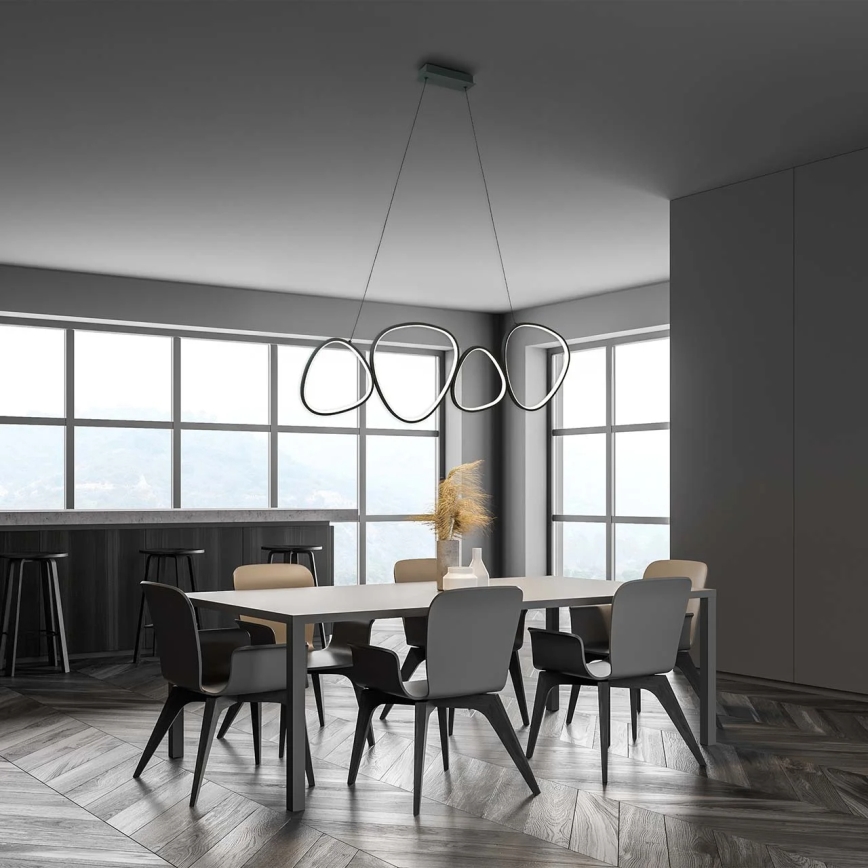 Lustre LED suspenso com cabo PETRA LED/48W/230V 4000K preto