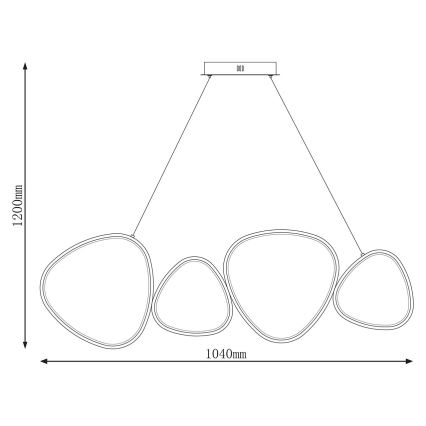 Lustre LED suspenso com cabo PETRA LED/48W/230V 4000K preto