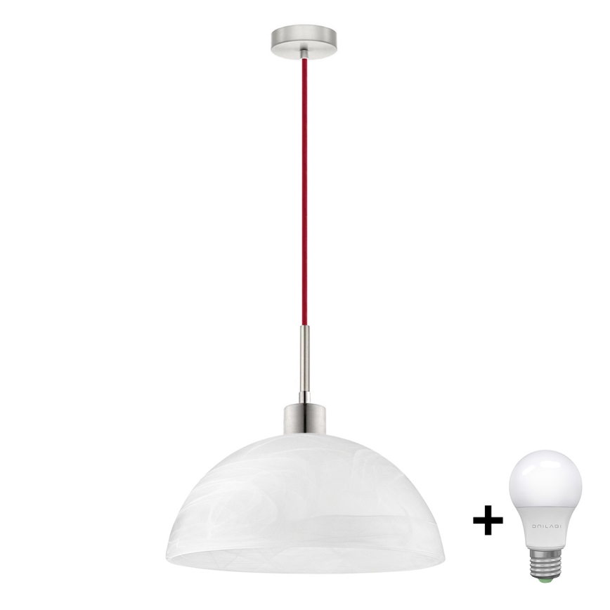 Lustre LED suspenso em cabo 1xE27/60W/230V branco