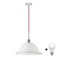 Lustre LED suspenso em cabo 1xE27/60W/230V branco