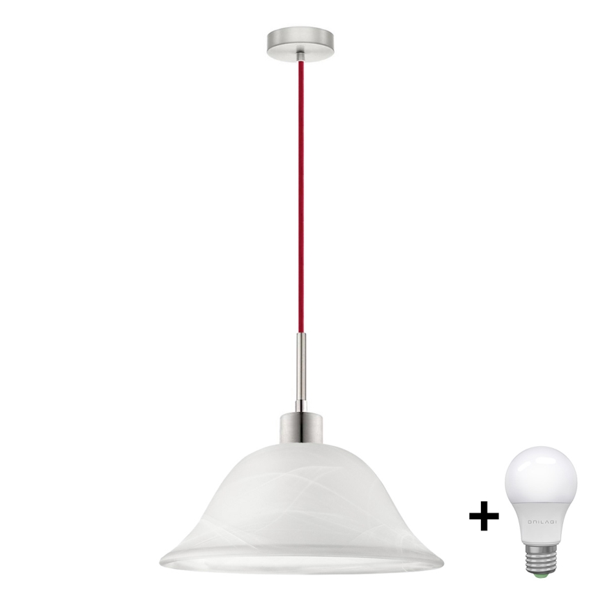 Lustre LED suspenso em cabo 1xE27/60W/230V branco
