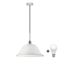 Lustre LED suspenso em cabo 1xE27/60W/230V branco