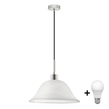 Lustre LED suspenso em cabo 1xE27/60W/230V branco