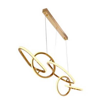 Lustre LED suspenso em cabo ANNELI LED/45W/230V 125 cm dourado