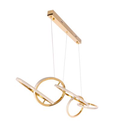 Lustre LED suspenso em cabo ANNELI LED/45W/230V 125 cm dourado