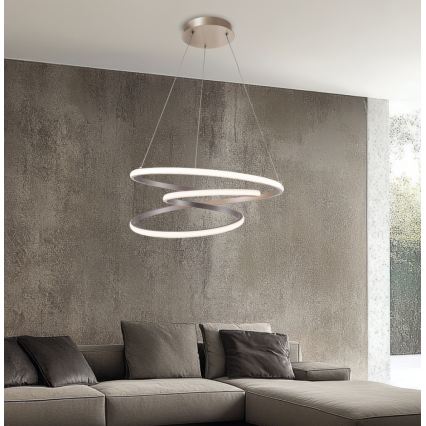 Lustre LED suspenso em cabo CORT LED/40W/230V prateado