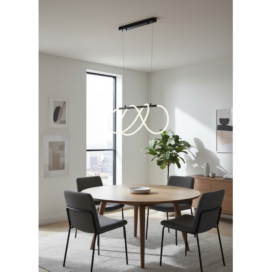 Lustre LED suspenso em cabo FLEXI LED/36W/230V 4000K preto