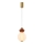Lustre LED suspenso em cabo FLORES LED/7W/230V dourado/castanho