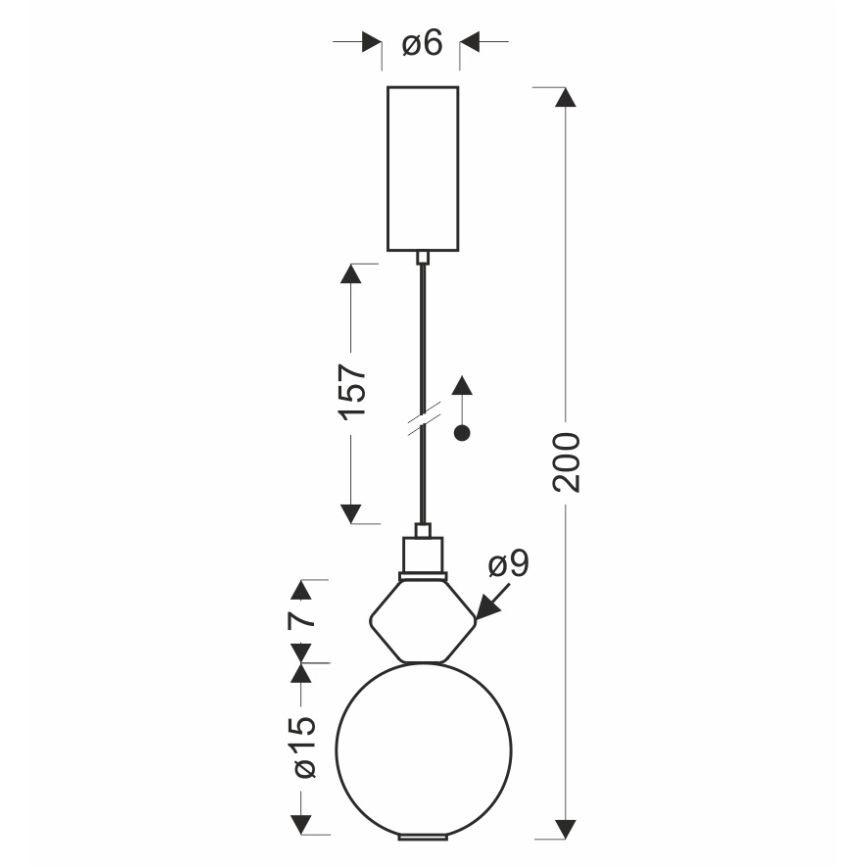 Lustre LED suspenso em cabo FLORES LED/7W/230V dourado/castanho