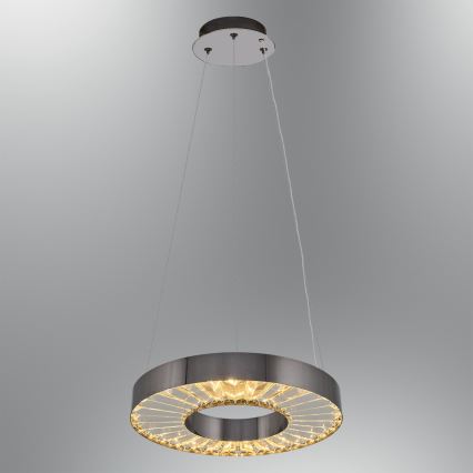 Lustre LED suspenso em cabo JESI LED/35W/230V 3000K diâmetro 40 cm prateado