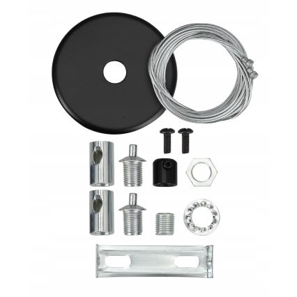 Lustre LED suspenso em cabo LED/44W/230V 6000K 120 cm preto