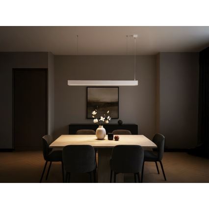 Lustre LED suspenso em cabo LED/55W/230V 3000/4000/6500K 120 cm branco
