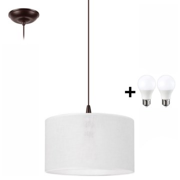 Lustre LED suspenso em cabo NOEL 1xE27/60W/230V branco
