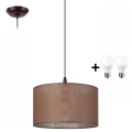 Lustre LED suspenso em cabo NOEL 1xE27/60W/230V castanho