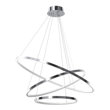 Lustre LED suspenso em cabo ROTONDA LED/93W/230V cromo brilhante
