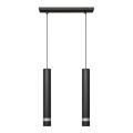 Lustre LED suspenso em cabo TUBA 2xGU10/4,8W/230V preto/cromado brilhante