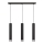 Lustre LED suspenso em cabo TUBA 3xGU10/4,8W/230V preto/cromado brilhante