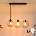Lustre LED suspenso MERCURE 3xE27/15W/230V