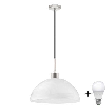Lustre LED suspenso por cabo 1xE27/60W/230V branco/preto