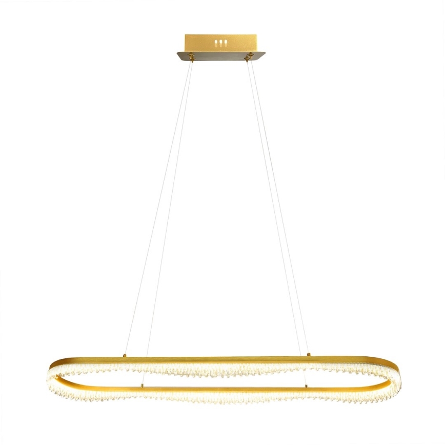 Lustre LED suspenso por cabo, 45W/230V, dourado