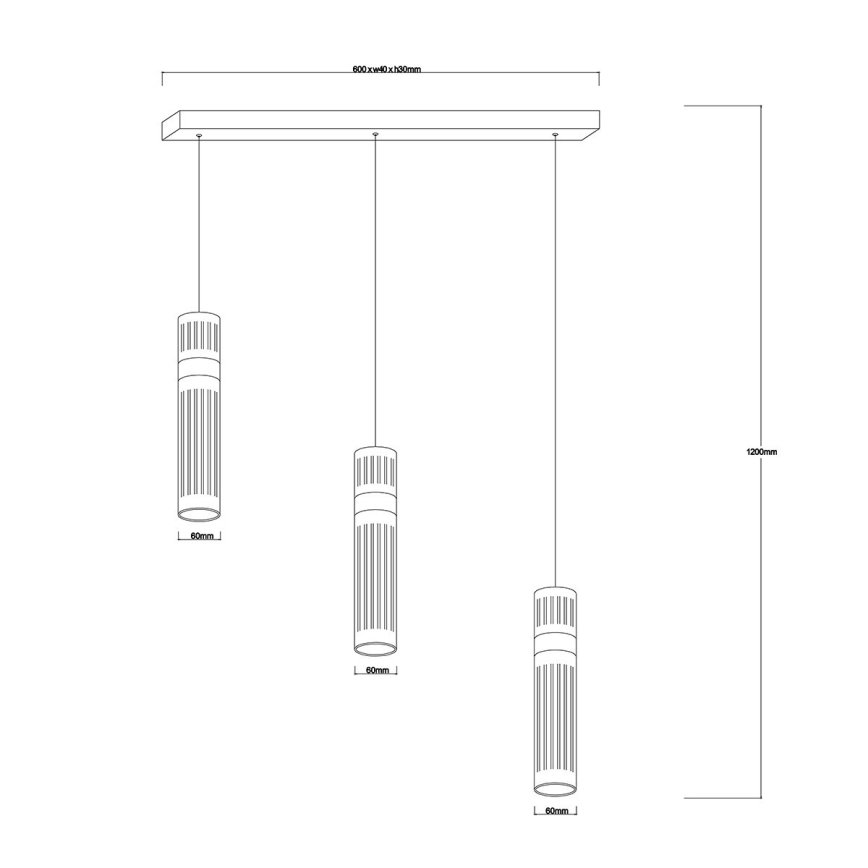 Lustre LED suspenso por cabo AMBIENTE 3xLED/6W/230V 3000/4000/6000K cromado brilhante