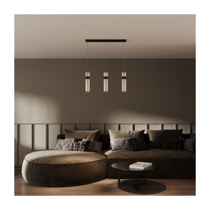 Lustre LED suspenso por cabo AMBIENTE 3xLED/6W/230V 3000/4000/6000K preto