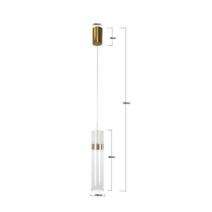Lustre LED suspenso por cabo AMBIENTE LED/6W/230V 3000/4000/6000K dourado