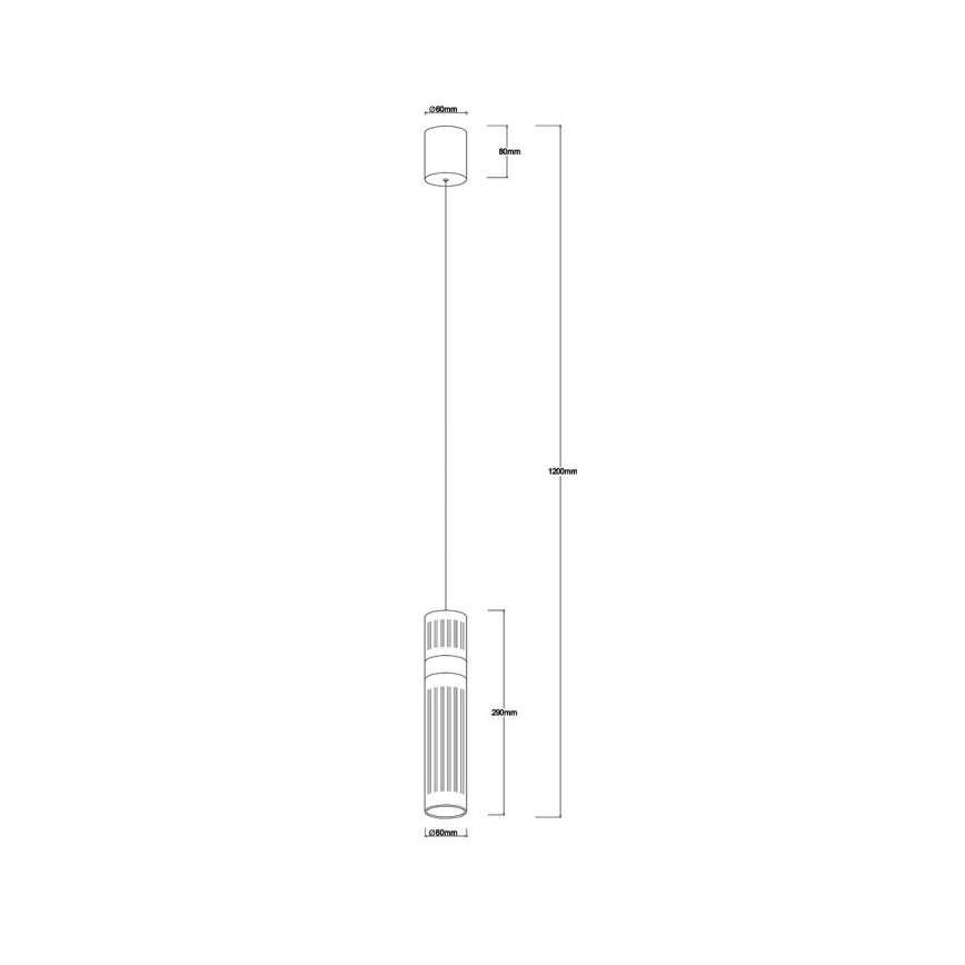 Lustre LED suspenso por cabo AMBIENTE LED/6W/230V 3000/4000/6000K preto