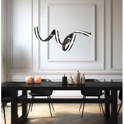 Lustre LED suspenso por cabo AREZIA LED/42W/230V, preto