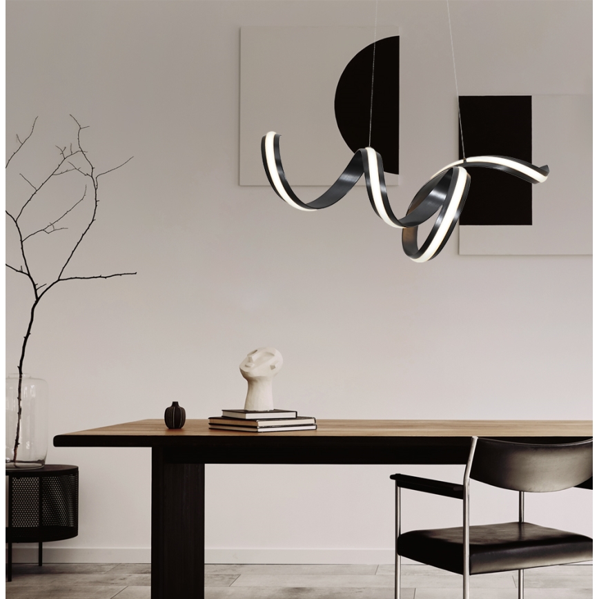 Lustre LED suspenso por cabo AREZIA LED/42W/230V, preto