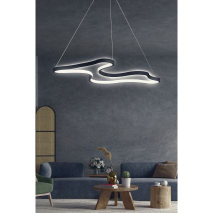 Lustre LED suspenso por cabo ARTISAN LED/36W/230V 6500K preto