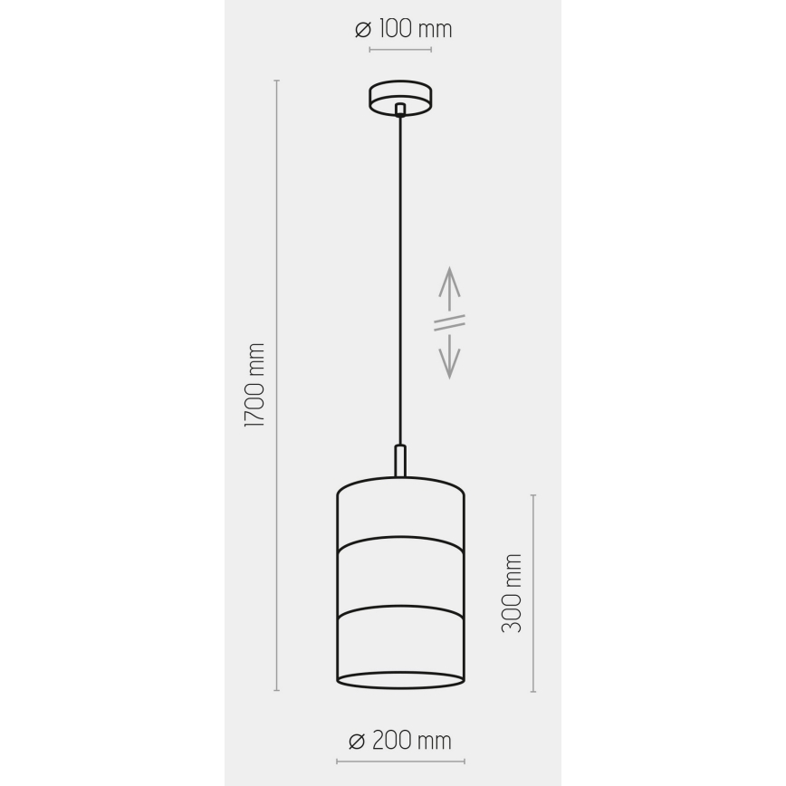 Lustre LED suspenso por cabo BOGART 1xE27/15W/230V branco/dourado