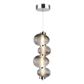 Lustre LED suspenso por cabo BOLLA LED/17W/230V Ø 16 cm cromado brilhante/cinzento fumado