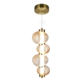 Lustre LED suspenso por cabo BOLLA LED/17W/230V Ø 16 cm dourado/bege fumê