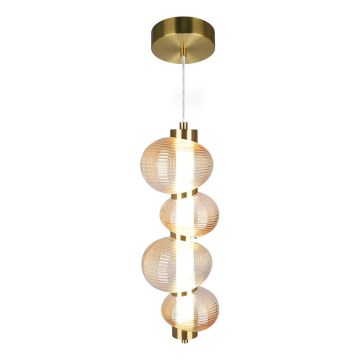 Lustre LED suspenso por cabo BOLLA LED/17W/230V Ø 16 cm dourado/bege fumê