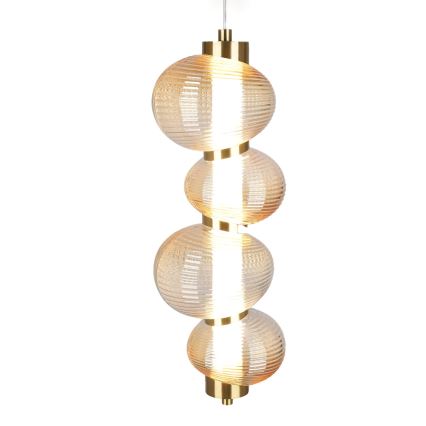 Lustre LED suspenso por cabo BOLLA LED/17W/230V Ø 16 cm dourado/bege fumê
