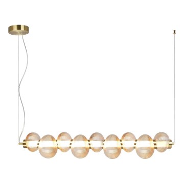 Lustre LED suspenso por cabo BOLLA LED/32W/230V dourado/bege fumê