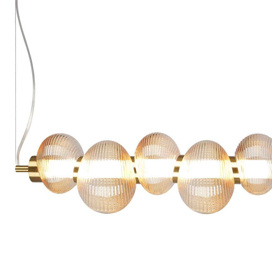 Lustre LED suspenso por cabo BOLLA LED/32W/230V dourado/bege fumê