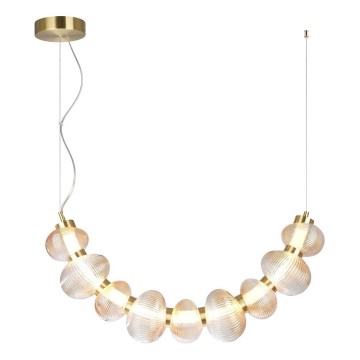 Lustre LED suspenso por cabo BOLLA LED/36W/230V dourado/bege fumado