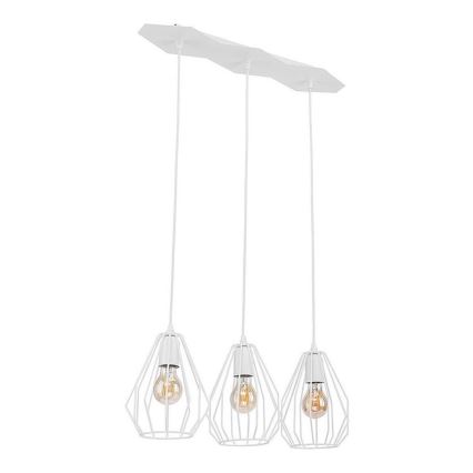 Lustre LED suspenso por cabo BRYLANT 3xE27/60W/230V branco