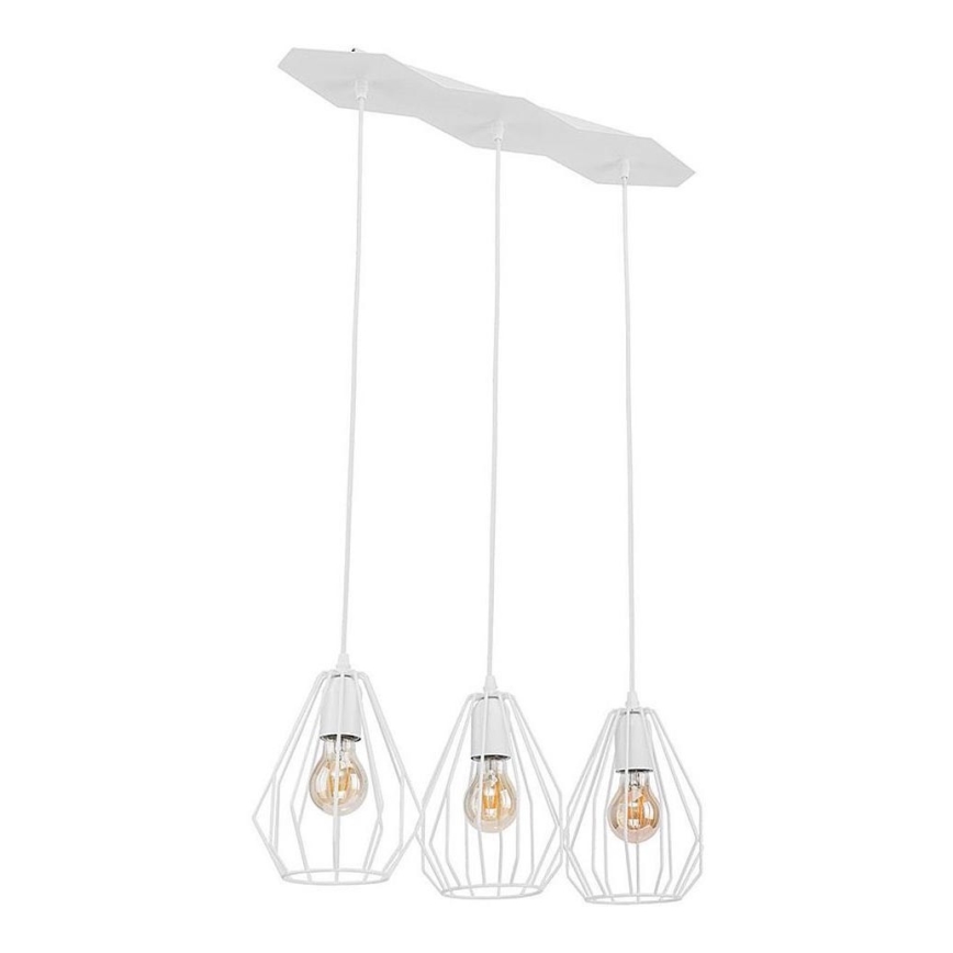 Lustre LED suspenso por cabo BRYLANT 3xE27/60W/230V branco