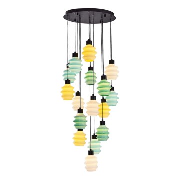 Lustre LED suspenso por cabo CACTUS 16xLED/3,12W/230V 3000K verde/amarelo/branco