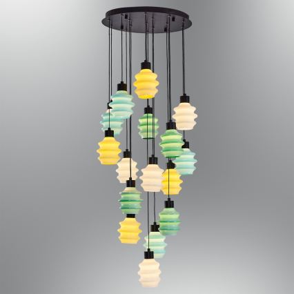 Lustre LED suspenso por cabo CACTUS 16xLED/3,12W/230V 3000K verde/amarelo/branco