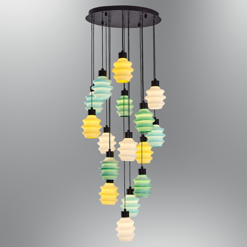 Lustre LED suspenso por cabo CACTUS 16xLED/3,12W/230V 3000K verde/amarelo/branco