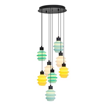 Lustre LED suspenso por cabo CACTUS 8xLED/2,8W/230V 3000K verde/amarelo/branco