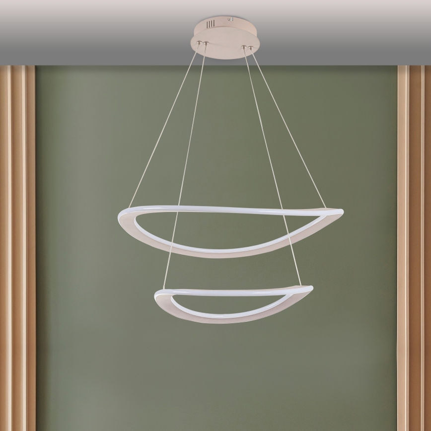 Lustre LED suspenso por cabo CASHMERE LED/75W/230V Ø 59,5 cm bege