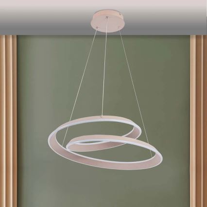 Lustre LED suspenso por cabo CASHMERE LED/75W/230V Ø 60 cm bege